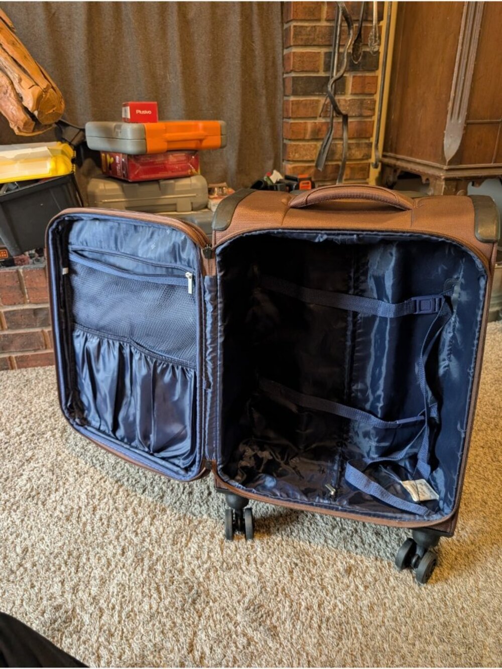 New York Xpress XJ-1907 3PC Brown 22" Luggage, Expandable Soft case Spin Wheels - Picture 8 of 10